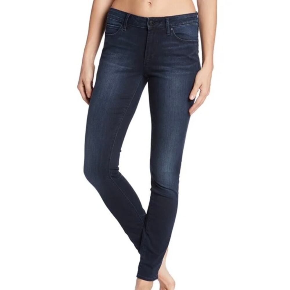 Articles of Society Full Ankle Length Mya Dark Washed Blue Denim Skinny Jeans